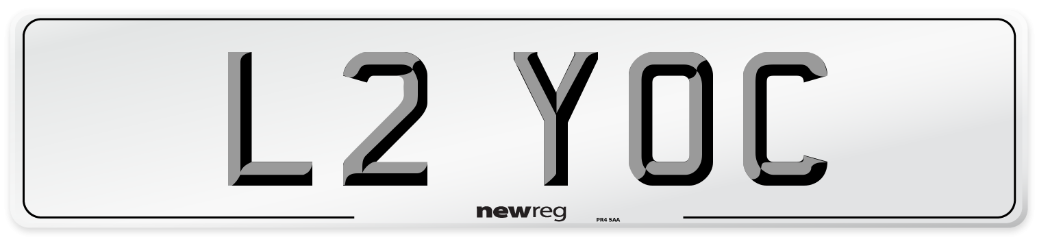 L2 YOC Number Plate from New Reg